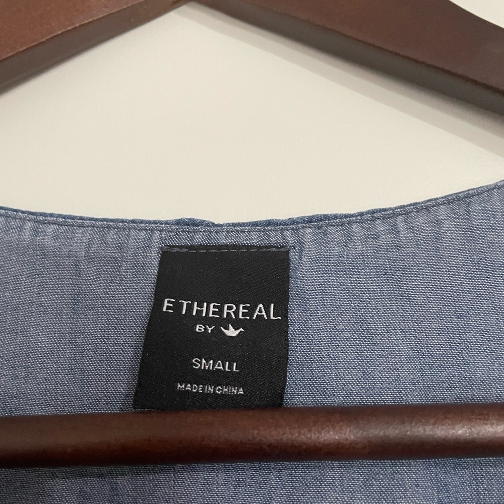 Blue Denim Ruffle Top - Picture 4 of 10